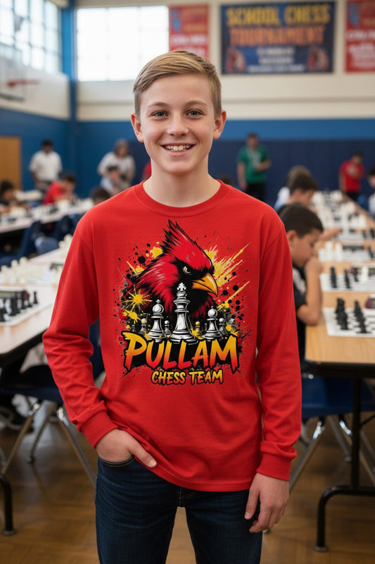 Pullam Chess Team Red Long Sleeve T-Shirt