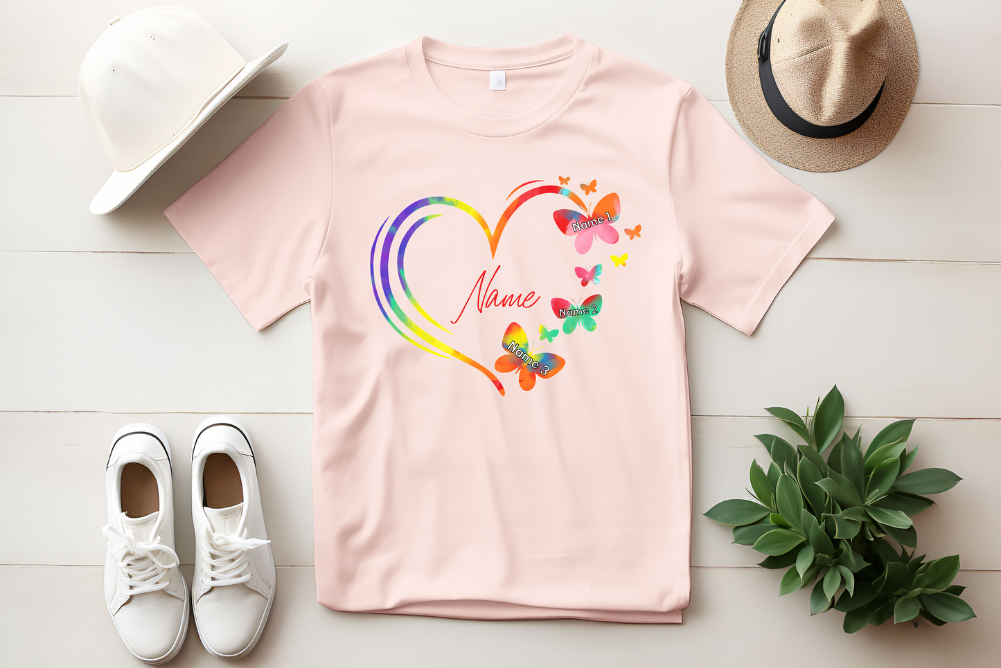 Multicolor heart mom shirt